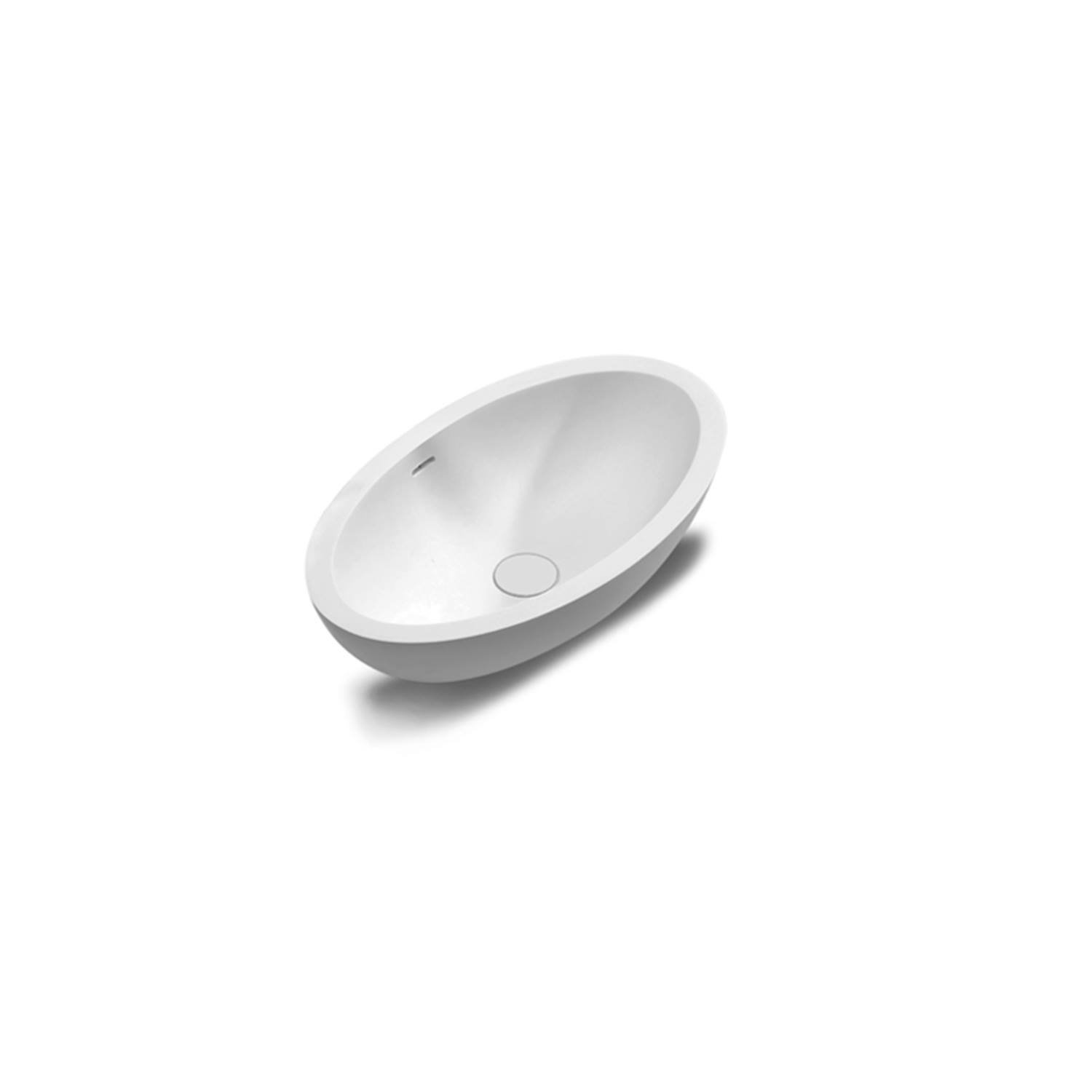 Wastafel EH Design Milano Solid Surface 600x350x175 mm Mat Wit EH Design