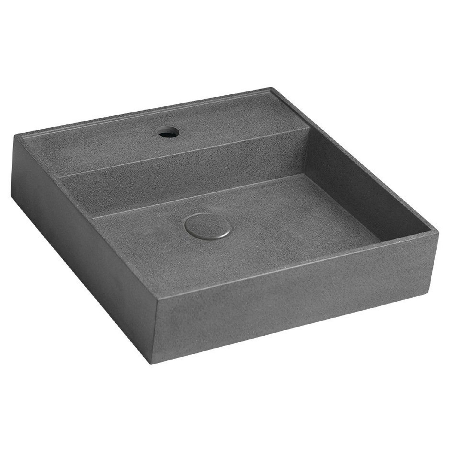 Wastafel Sapho Quadrado 46x46 cm Zwart Sapho