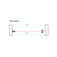 Nisdeur Van Rijn ST01 Profielloos 70x200 cm Met Satijnbaan 8 mm Zwart