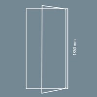 Nisdeur Plieger Class Draaideur 3mm Glas ''Omkeerbaar 90x185cm Aluminium