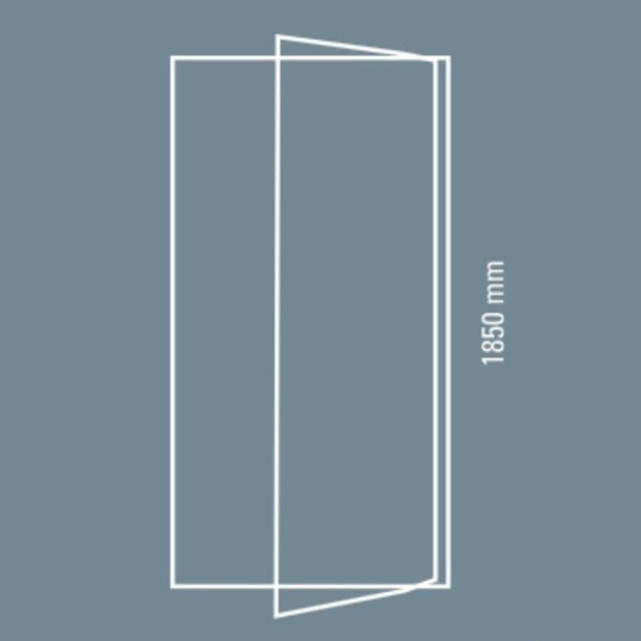 Nisdeur Plieger Class Draaideur 3mm Glas ''Omkeerbaar 90x185cm Aluminium