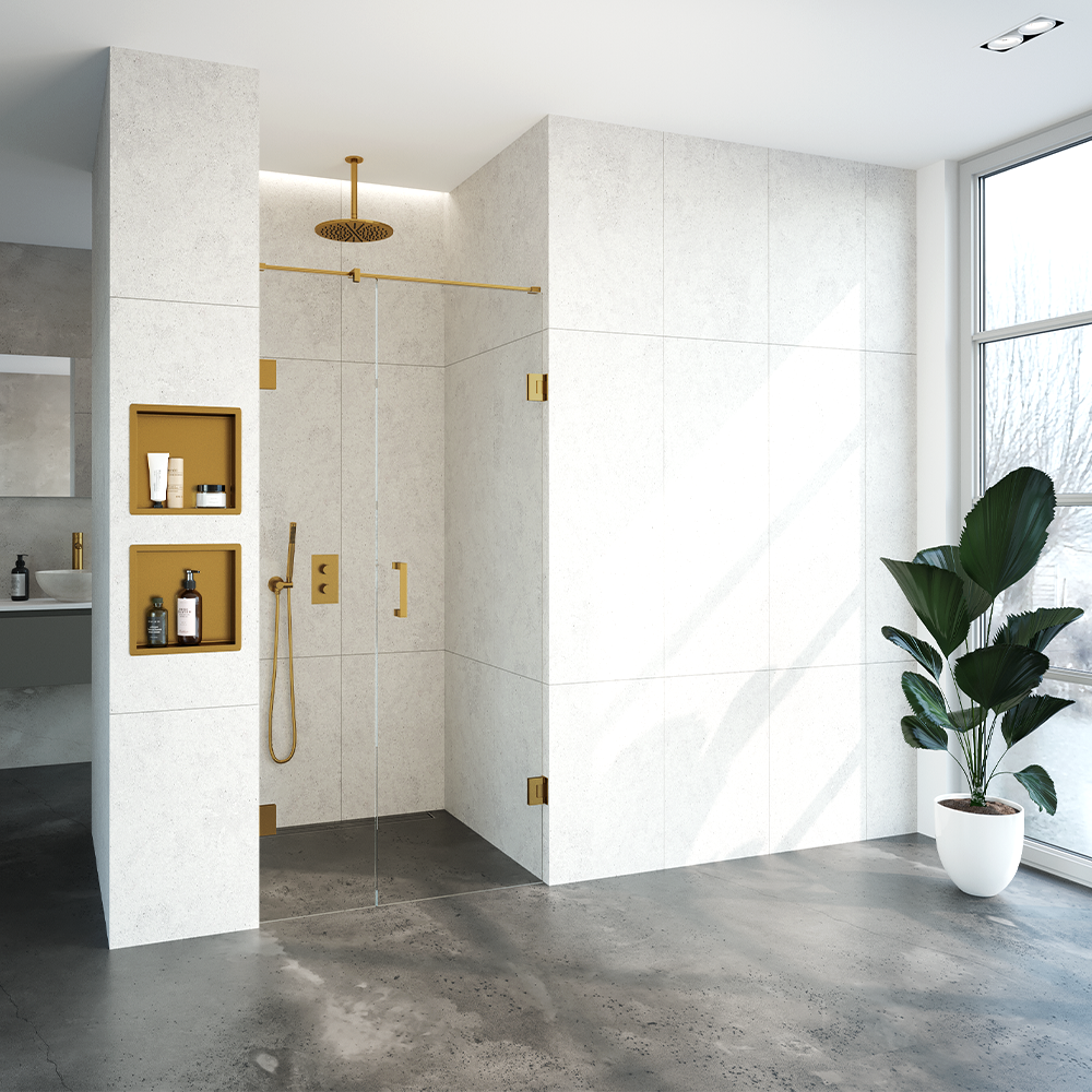 Nisdeur Compleet Just Creating Profielloos 2-Delig 100x200 cm 40/60 Goud Sanitop