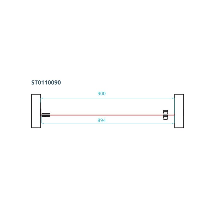 Nisdeur Van Rijn ST01 Profielloos 90x200 cm Met Satijnbaan 8 mm RVS