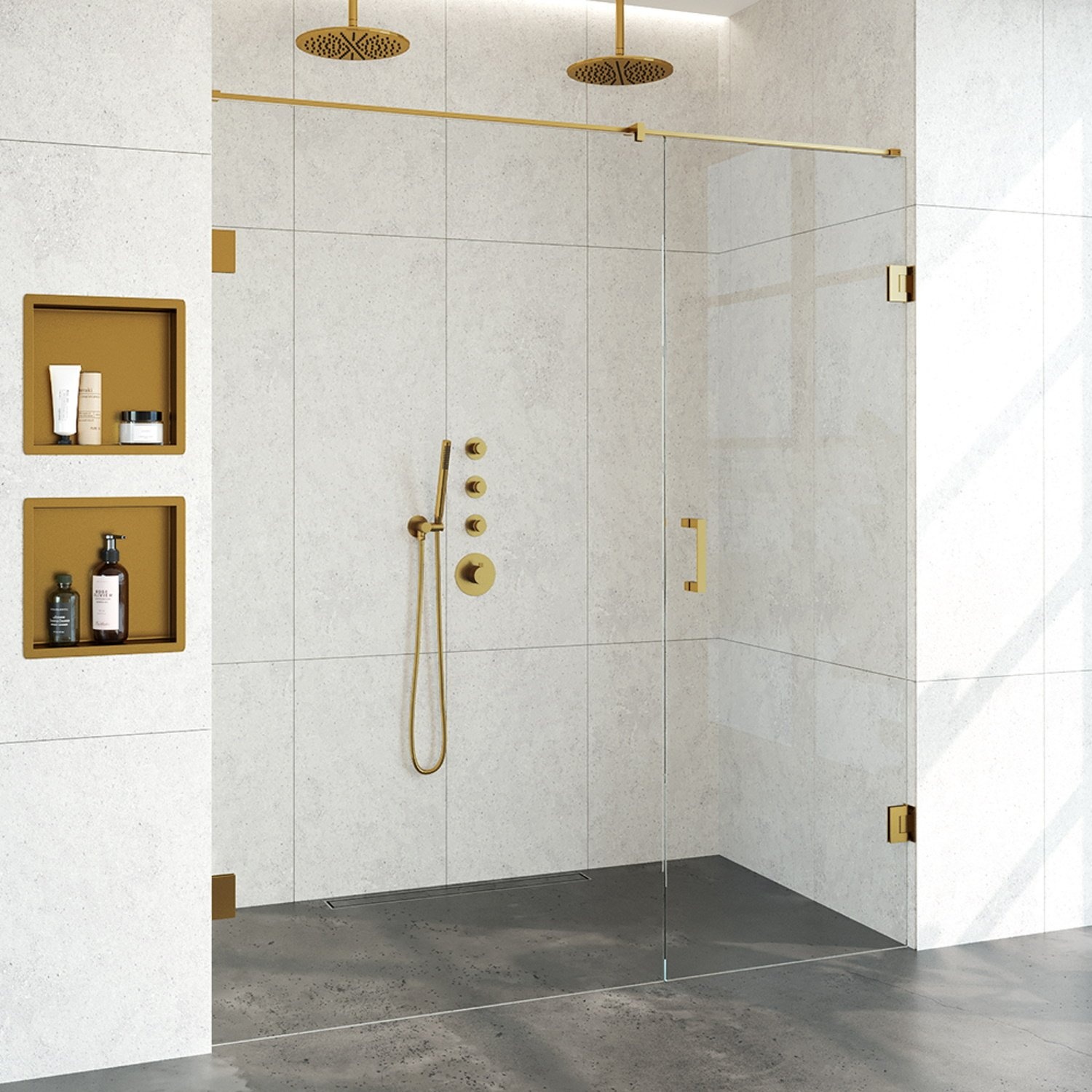 Nisdeur Compleet Just Creating Profielloos 2-Delig 180x200 cm 110/70 Goud Sanitop