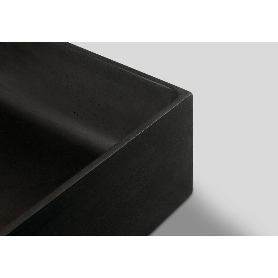 Opbouw Wastafel Sapho Formigo Rechthoek 47.5x36.5x13.5 cm Beton Antraciet