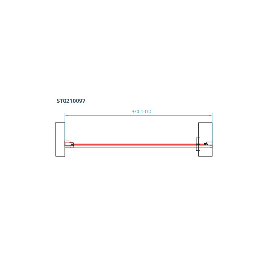 Nisdeur Van Rijn ST02 Draaideur 100x200 cm 6 mm Chroom