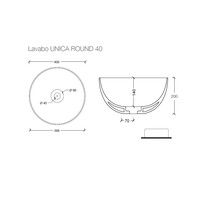 Ronde Wastafel Opbouw Salenzi Unica Round 40x20 cm Mat Zwart