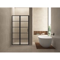 Nisdeur Horizon met Vast Paneel 100x200 cm 8 mm NANO Mat Zwart