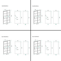 Nisdeur Horizon met Vast Paneel 8 mm NANO Mat Zwart (ALLE MATEN)
