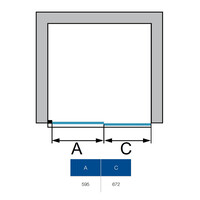 Nisdeur Sealskin SOHO Schuifdeur 140x210 cm 8 mm Helderglas (Rechts schuivend)