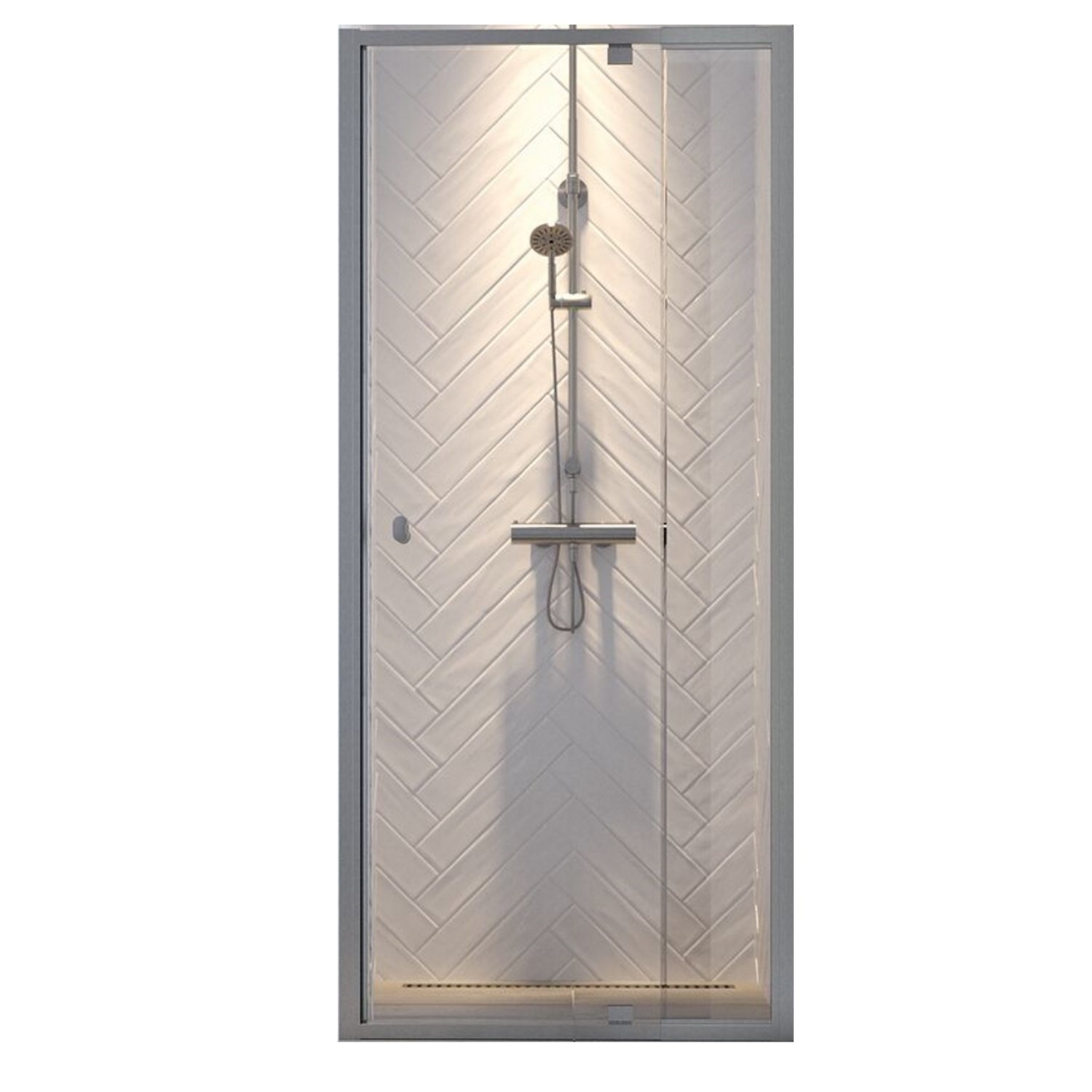 Sealskin Nisdeur Hooked Omkeerbaar Ruime Verstelbaarheid 100x200 cm Zilver