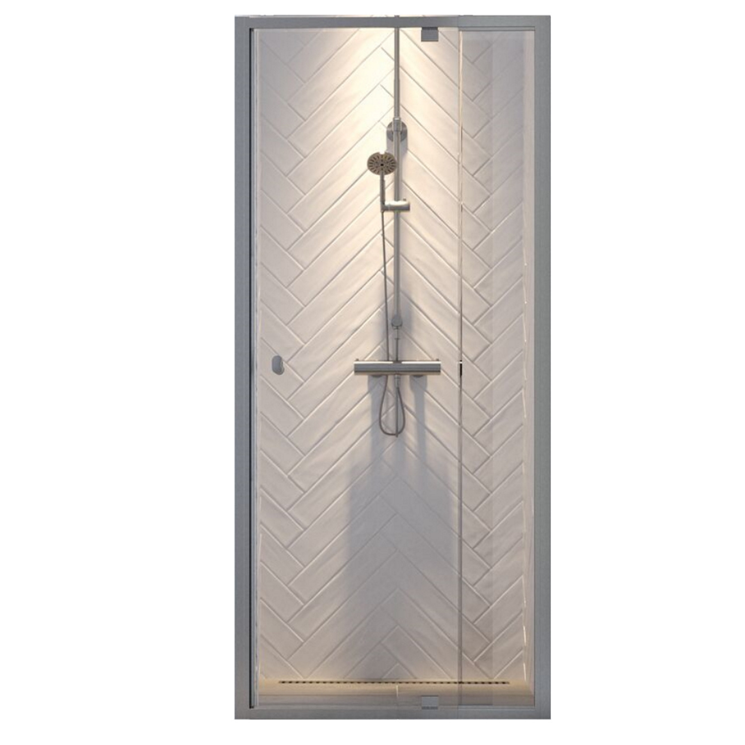 Sealskin Nisdeur Hooked Omkeerbaar Ruime Verstelbaarheid 90x200 cm Zilver