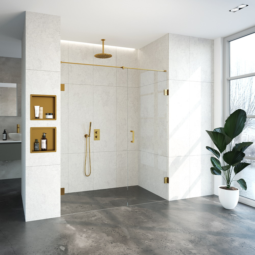 Nisdeur Compleet Just Creating Profielloos 2-Delig 170x200 cm 100/70 Goud Sanitop
