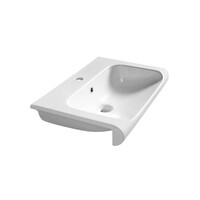 Wastafel Semi Inbouw Sapho Inka Rechthoekig 60x40 cm Keramiek Wit