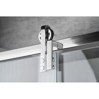 Nisdeur Sapho Volcano Schuifdeur 180x200 cm 8 mm Gecoat Glas Mat Zwart