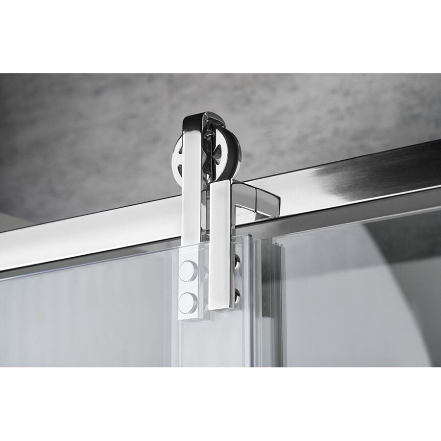 Nisdeur Sapho Volcano Schuifdeur 180x200 cm 8 mm Gecoat Glas Mat Zwart