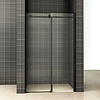 Douchedeur Aqua Splash Vidrios 2-Delig Nisdeur Schuifbaar 140x200 cm 8 mm NANO Mat Zwart