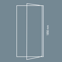 Nisdeur Plieger Class Draaideur 3mm Glas Omkeerbaar 90x185cm Wit