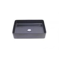 Wiesbaden Link opzetwastafel rechthoek 350x500x145 zwart