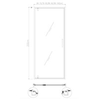 Nisdeur Best Design Baron 80x200 cm Nano Glas 8 mm Mat Zwart