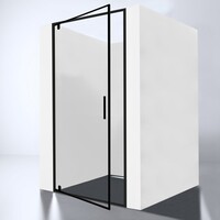 Nisdeur Best Design Baron 80x200 cm Nano Glas 8 mm Mat Zwart