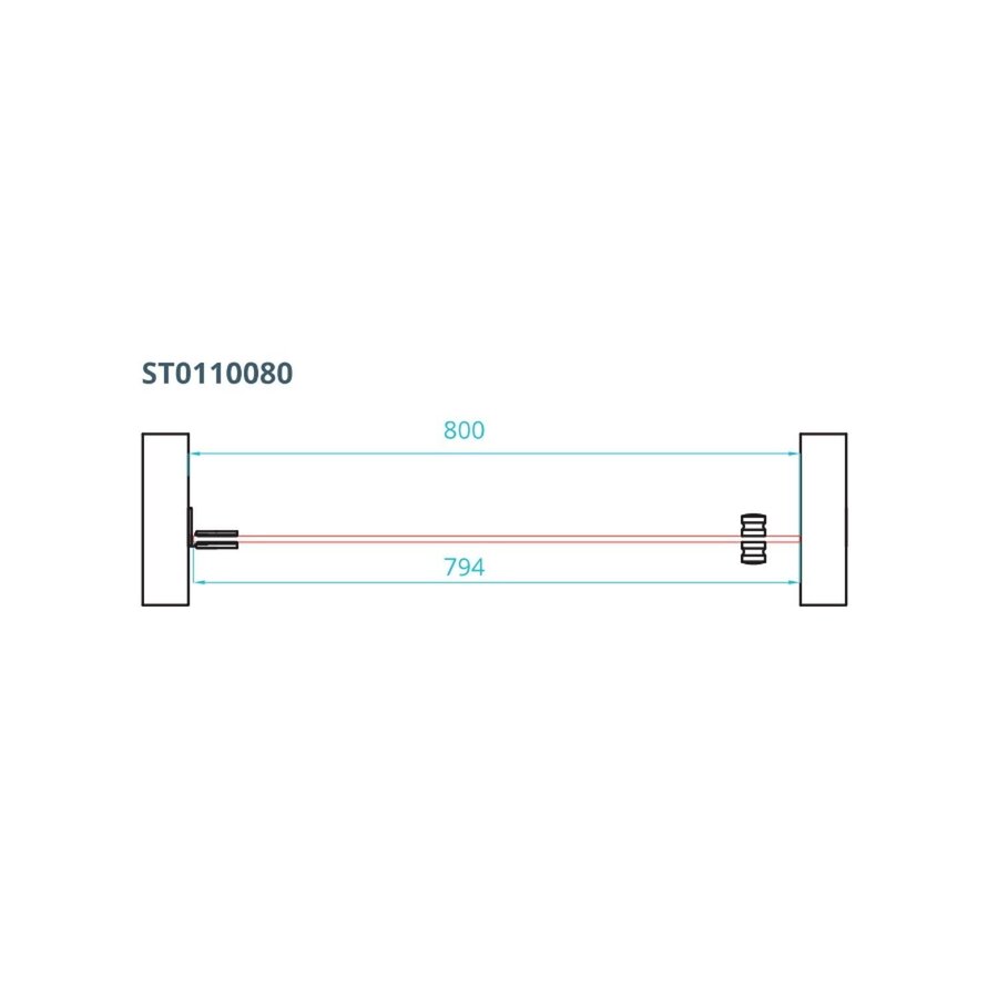 Nisdeur Van Rijn ST01 Profielloos 80x200 cm Helder Glas 8 mm RVS