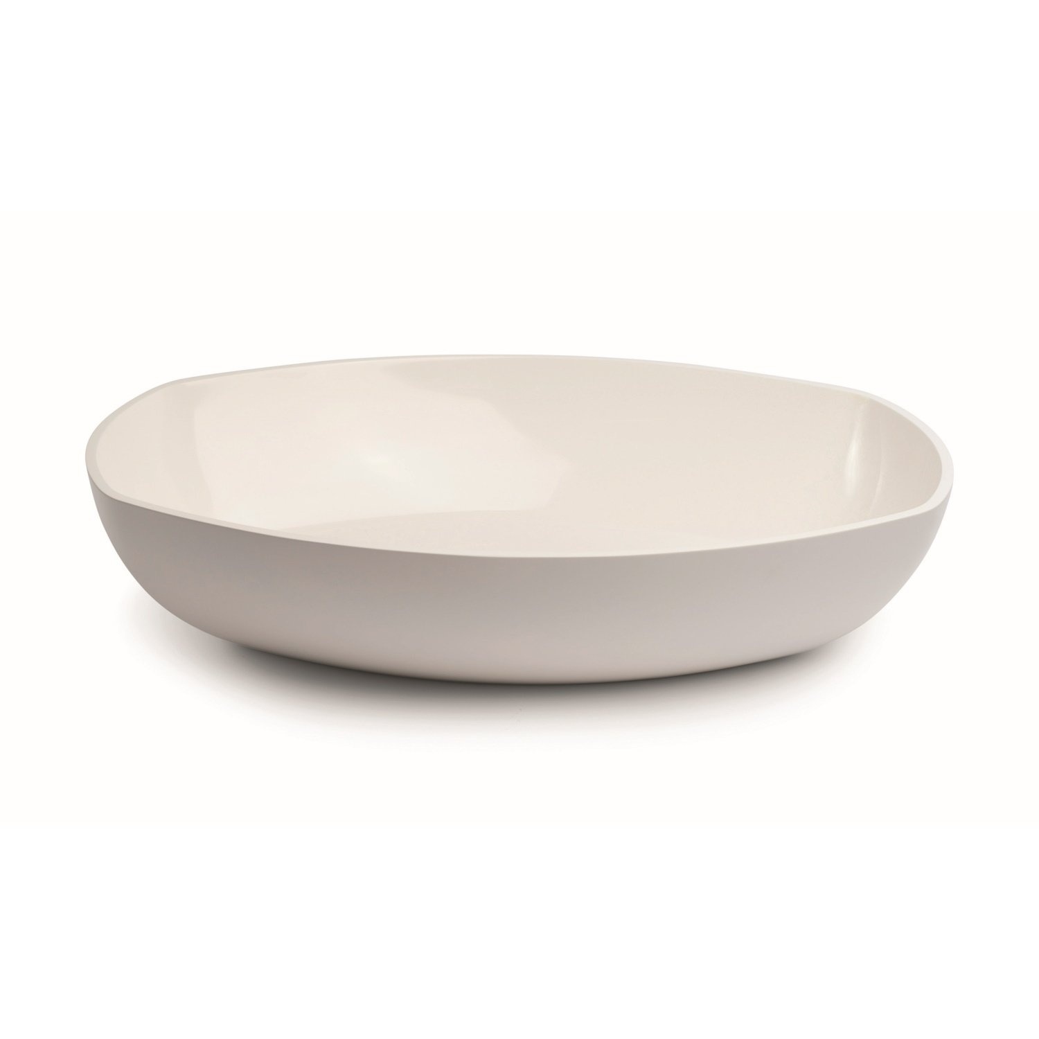 Opzetwastafel Luca Sanitair Danish Oval 57x38x13,5 Mineral Stone Glans wit OP=OP Luca Sanitair