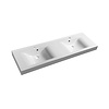 Wastafel Sapho Flavia Dubbel Rechthoek 160x50 cm Marmer Wit
