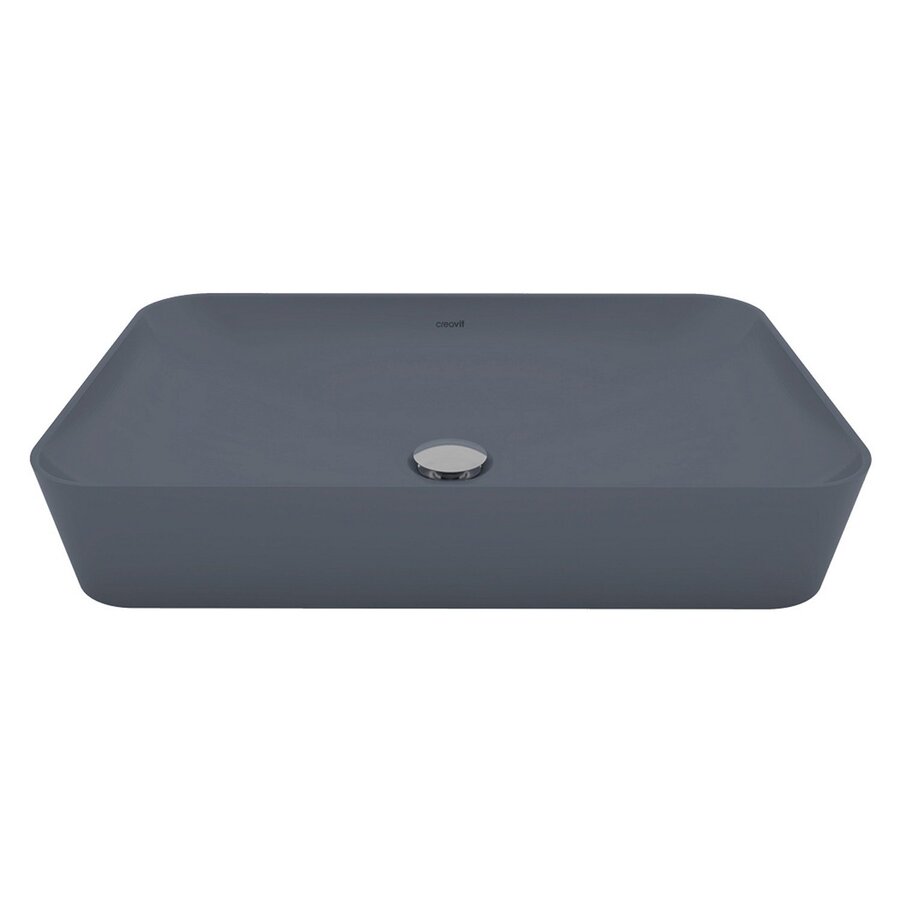 Opbouw Wastafel Creavit Juno 60x40cm Keramiek Mat Basalt