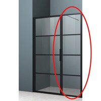 Vast Paneel voor Nisdeur Lacus Tremiti 30x200 cm Mat Zwart Aluminium Profiel