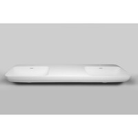 Wastafel Sapho Niagara Rechthoek Dubbel 150x40x14 cm Solid Surface Mat Wit