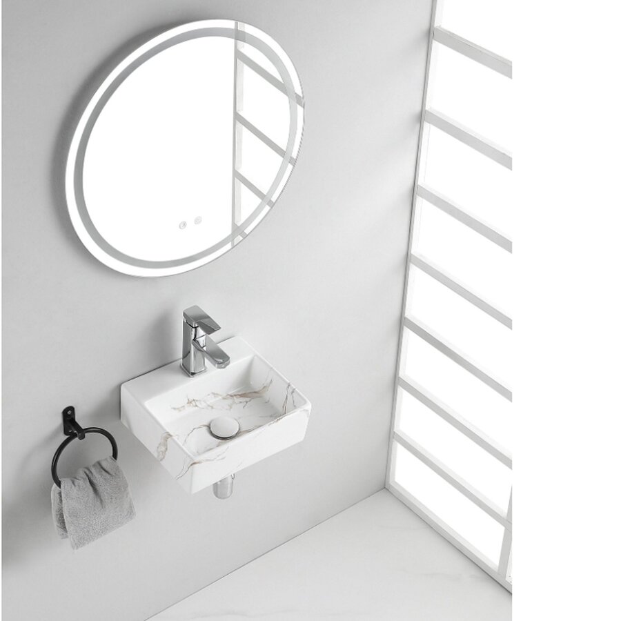 Fontein Wiesbaden Leto 33.5x29x11.5 cm Keramiek Carrara