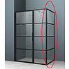 Lacus Zijwand voor Douchecabine Lacus Tremiti 88x200 cm Mat Zwart Aluminium Profiel