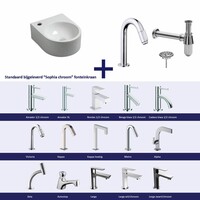Fonteinset Guan Keramiek 34X27 Cm Chroom (Keuze Uit 20 Kranen)