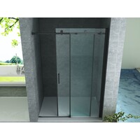 Schuifdeur Aqua Splash Hayes 120x200 cm Helder Glas Mat Zwart Profiel