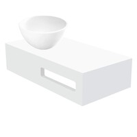Fontein Planchet Best Design Malo Solid Surface 40x21x10 cm Mat Wit