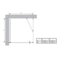 Douchewand Sealskin Hooked Omkeerbaar 120x200 cm Zilver