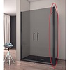 Lacus Zijwand voor Douchecabine Lacus Giglio Black 90x190 cm Mat Zwart Profiel
