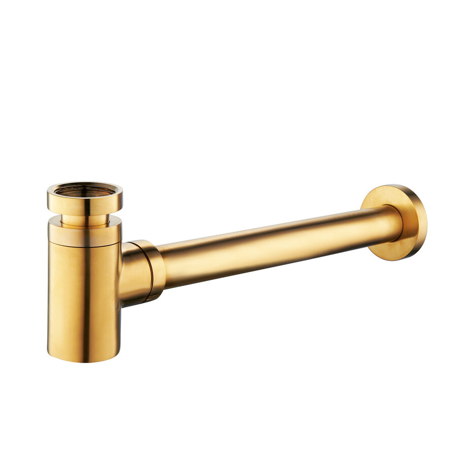 Fonteinset Boss Wessing Rinka 36x18x9 cm Links Carrara Messing Geborsteld Goud