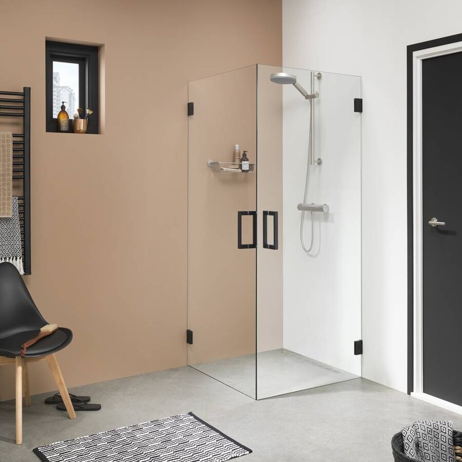 Swingdeur 'I Am' 100X200 Cm Mat Zwart Helder + Antikalk