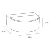 Fontein Differnz Demi 30x25x11cm Beton Donker Grijs