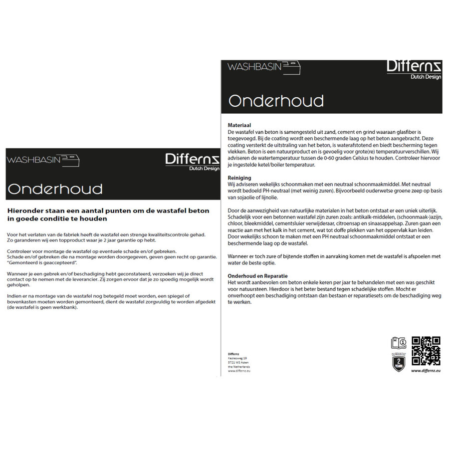 Fontein Differnz Demi 30x25x11cm Beton Donker Grijs