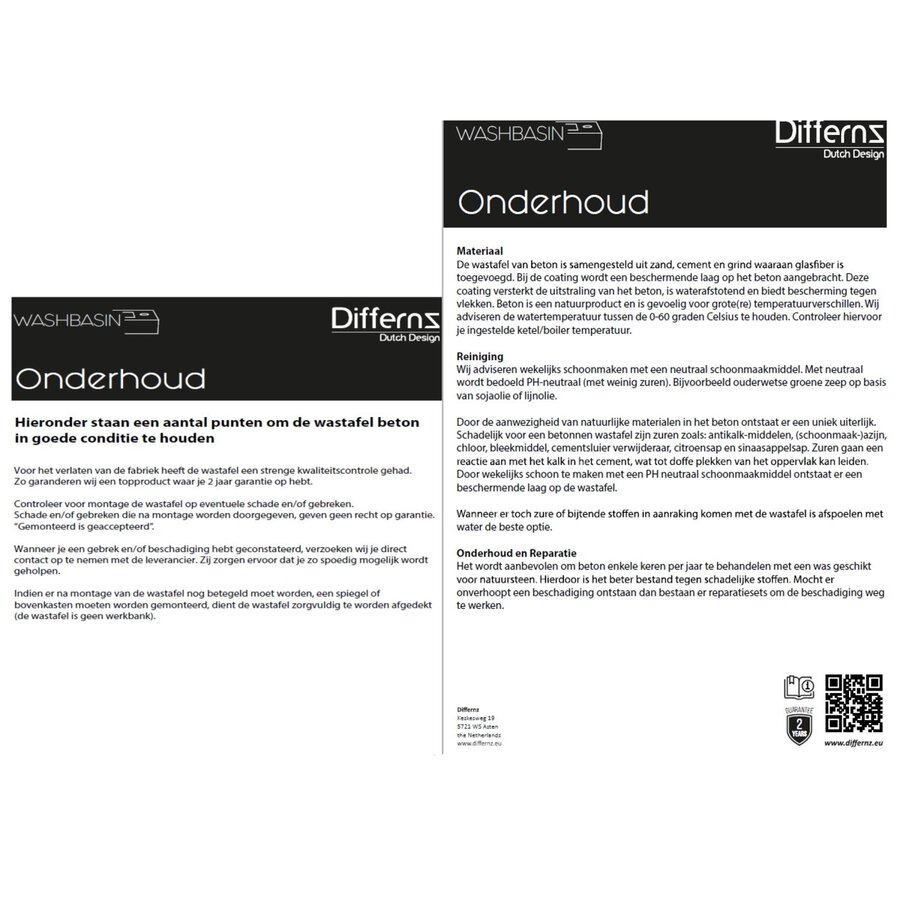 Fontein Differnz Ovale 38 cm Beton