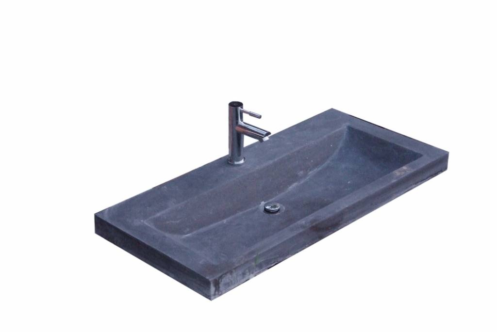 Aqua Royal Hardsteen Wastafel Compact Stone 80X38X5 cm - Zonder Kraangat