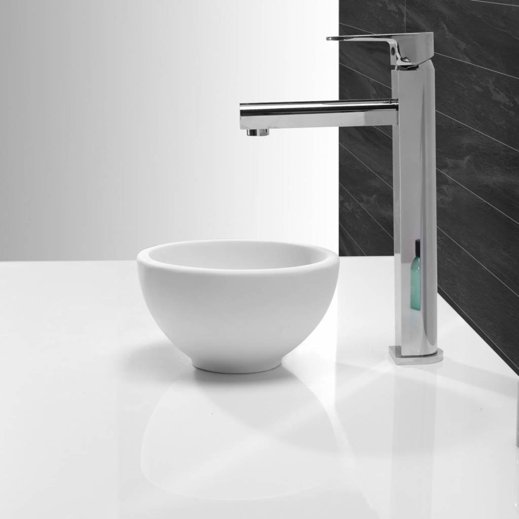 Opzetfontein Solid Surface Rond 20X20X11 cm Aqua Splash