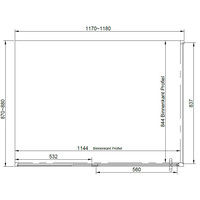 Hoek Douchecabine Van Rijn Zijwand 200x120x90 cm 6 mm Helder Glas Aluminium Zwart