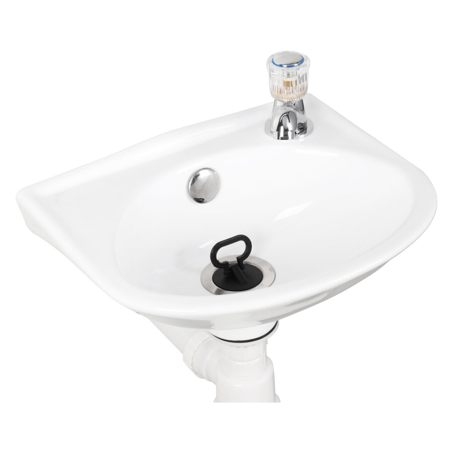 Fonteinset Differnz Gaia 32x28x15cm Wit Met Kraan en Sifon