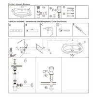 Fonteinset Differnz Gaia 32x28x15cm Wit Met Kraan en Sifon