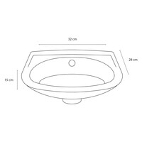 Fonteinset Differnz Gaia 32x28x15cm Wit Met Kraan en Sifon