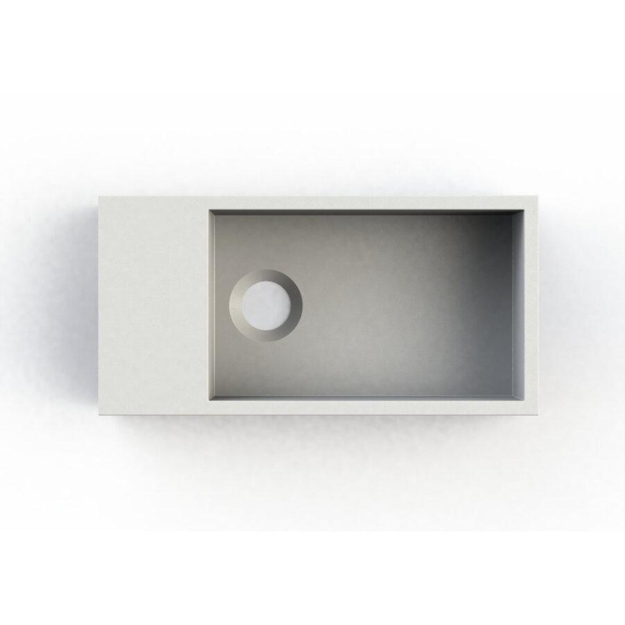 Fontein Aquasplash Crosstone Lisa 36x18x9 cm Solid Surface Mat Wit